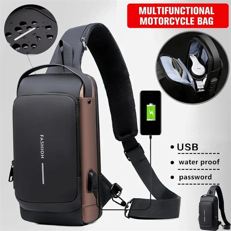 MOCHILA ANTIRROBO NEGRO COMPLETAMENTE DE MODA RESISTENTE AL DESGASTE