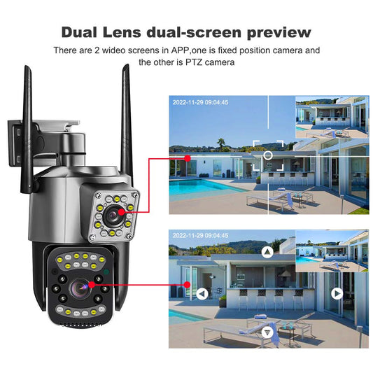 CAMARA DE SEGURIDAD PTZ DOBLE LENTE ALTA DEFINICION