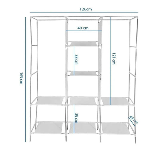 ARMARIO REF-106 NEGRO GRANDE 1,75X45X1,30MTS PLEGABLE