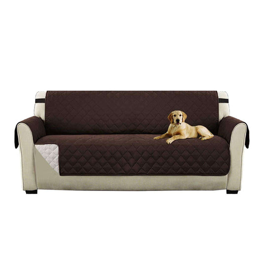 FORRO PROTECTOR CUBRE SOFA MASCOTAS PERROS Y GATOS 3 PUESTO CAFÉ