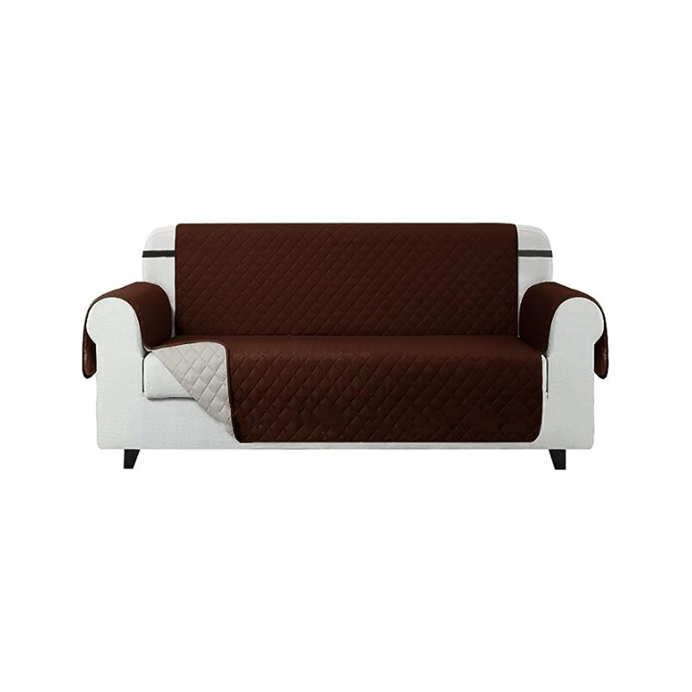 FORRO PROTECTOR CUBRE SOFA MASCOTAS PERROS Y GATOS 3 PUESTO CAFÉ