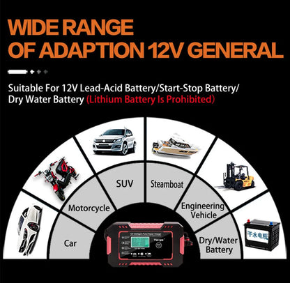 CARGADOR REPARADOR DE BATERÍAS DE 12V PARA CARROS