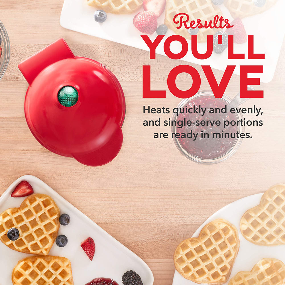 MINI WAFLERA CORAZON ELECTRODOMESTICO WAFLERAS FORMA DE CORAZÓN