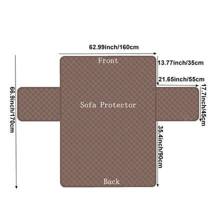 FORRO PROTECTOR CUBRE SOFA MASCOTAS PERROS Y GATOS 3 PUESTO CAFÉ