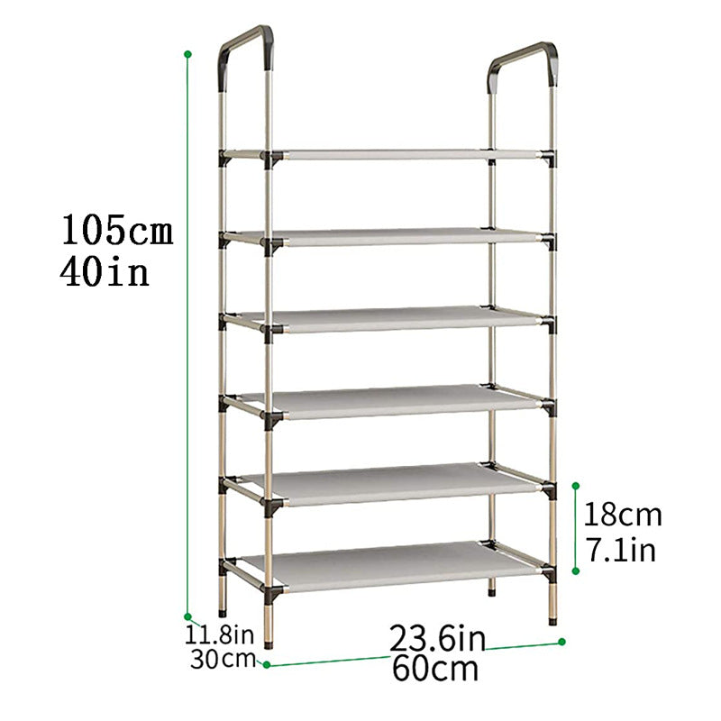 ZAPATERO METÁLICO 6 NIVELES ORGANIZADOR DE ZAPATOS SHOE RACK