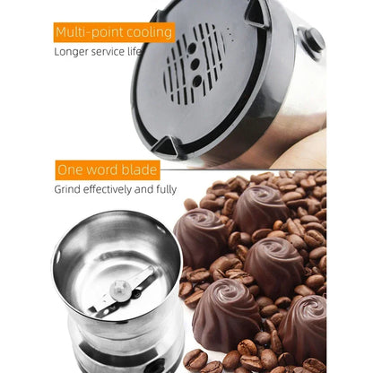 MOLINO MOLEDOR ELÉCTRICO DE CAFÉ Y PEQUEÑAS ESPECIAS
